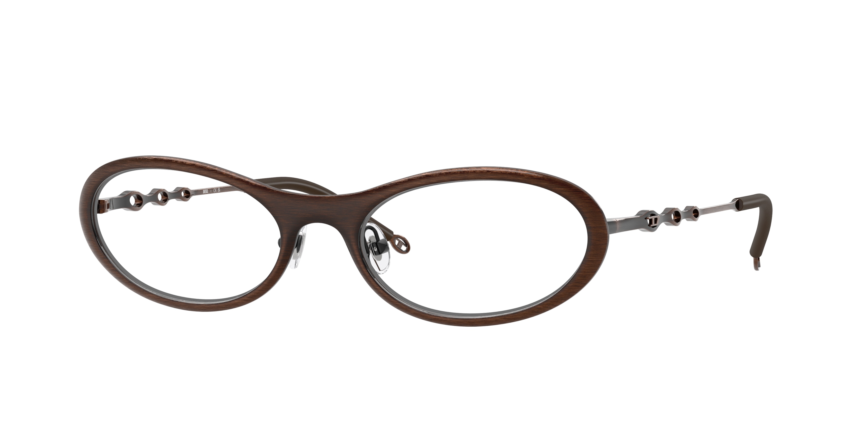 Diesel Unisex DL5001 1025 Montures Optiques MéTal Bronze Transparent Ronde Normale-image